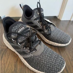 Adidas Knit Black and Gray Running Shoes